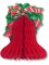 10" Red Tissue Paper Bell With Bow Holiday Christmas Party Decoration